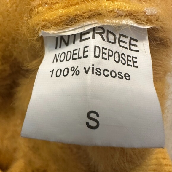 Interdee Viscose Yellow Cut Out Body Con Dress Size Small - Picture 3 of 7